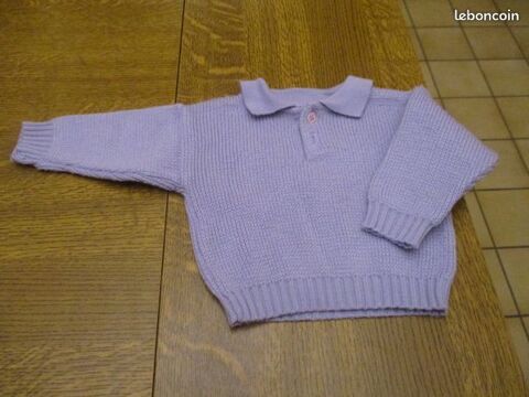 Pull violet a bouton sur le devant 3 mois 0 M�rignies (59)