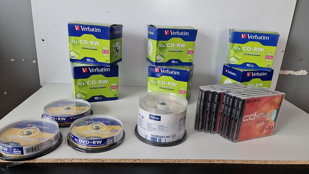 CD-RW Verbatim 120 pi&egrave;ces + 30 Pi&egrave;ce DVD Vierges DVD et blu-ray