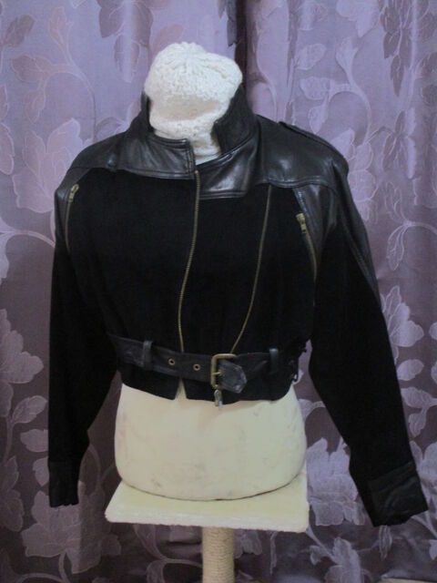 blouson style  perfecto  noir cuir 38 Chanteloup-en-Brie (77)