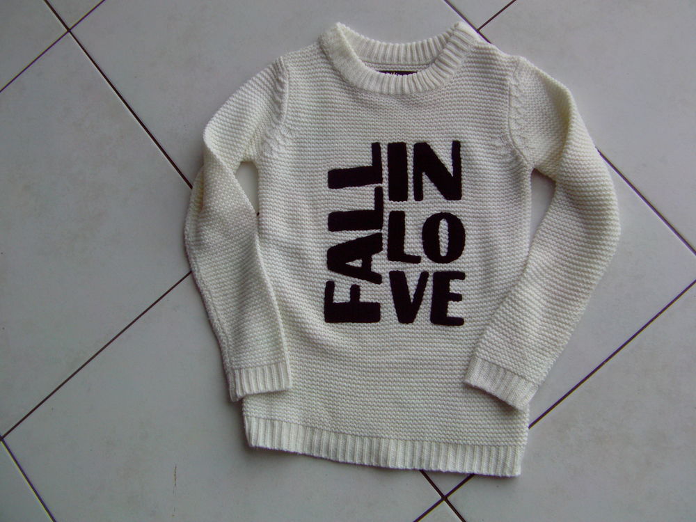 Pull blanc taille XS Vtements