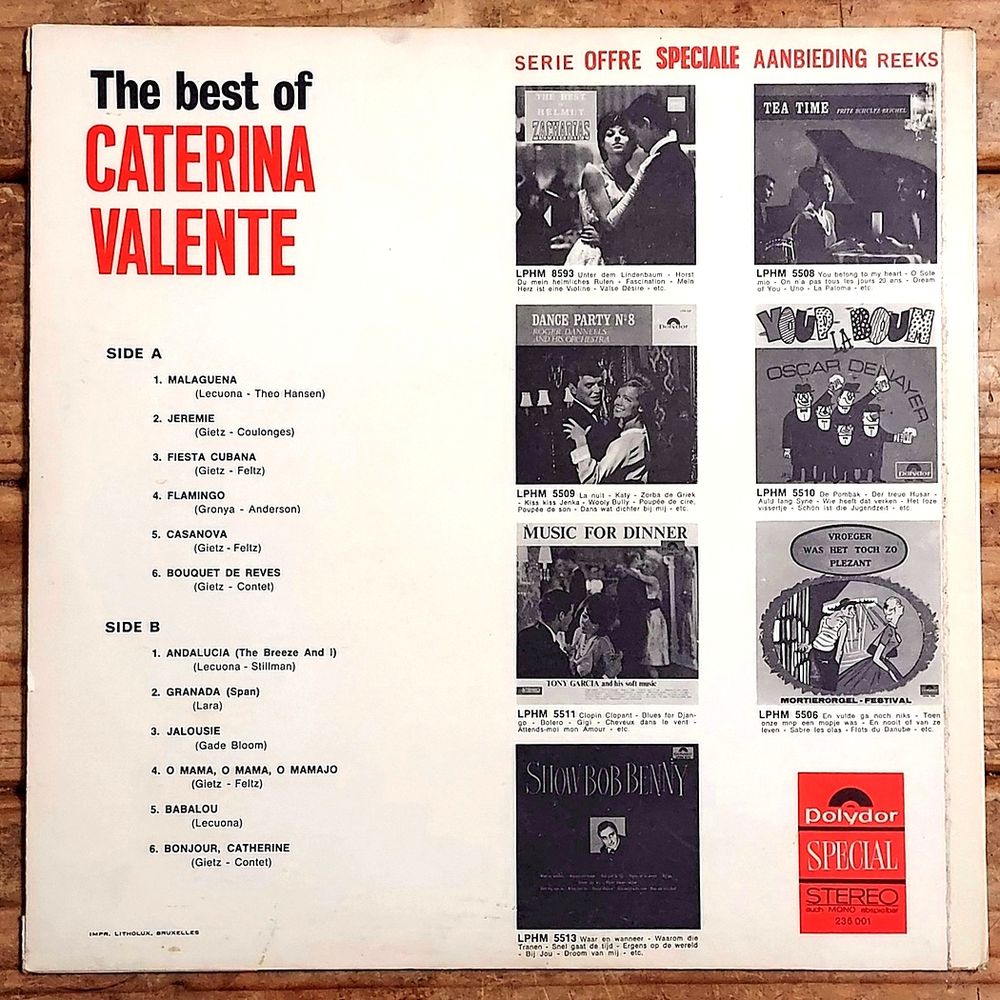 THE BEST OF CATERINA VALENTE-33t-MALAGUENA-JEREMIE VOICI L'H CD et vinyles