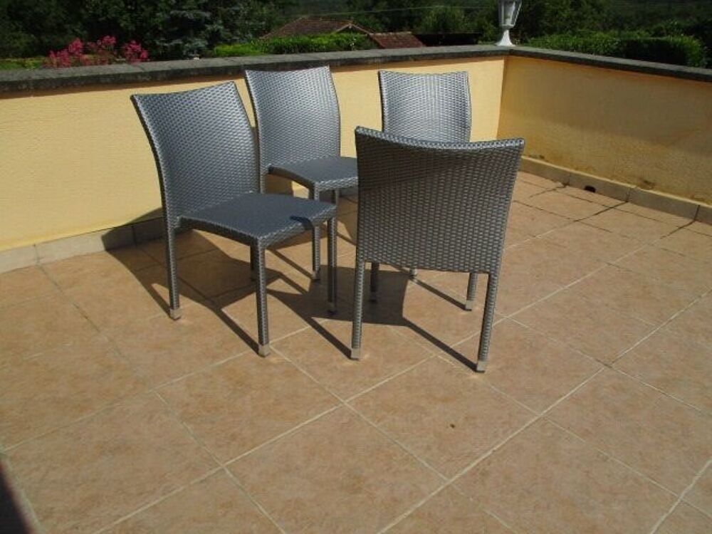 Lot de 4 chaises Design Gris Meubles