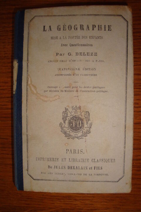 livre de g�ographie 1868 10 Quesnoy-sur-De�le (59)