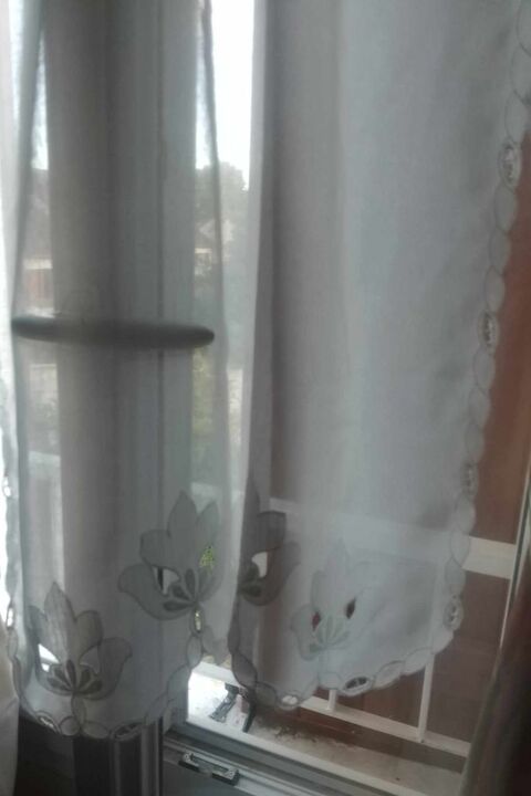 1 Paire de Vitrages  Blanc  avec Imprim� Floral 120x 64,5 cm 12 La Fert�-Alais (91)