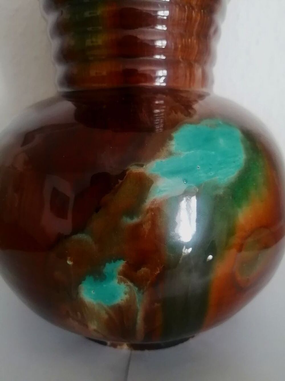 Tr&egrave;s beau vase en gr&egrave;s d'Alsace cr&eacute;ation Schmitter Décoration