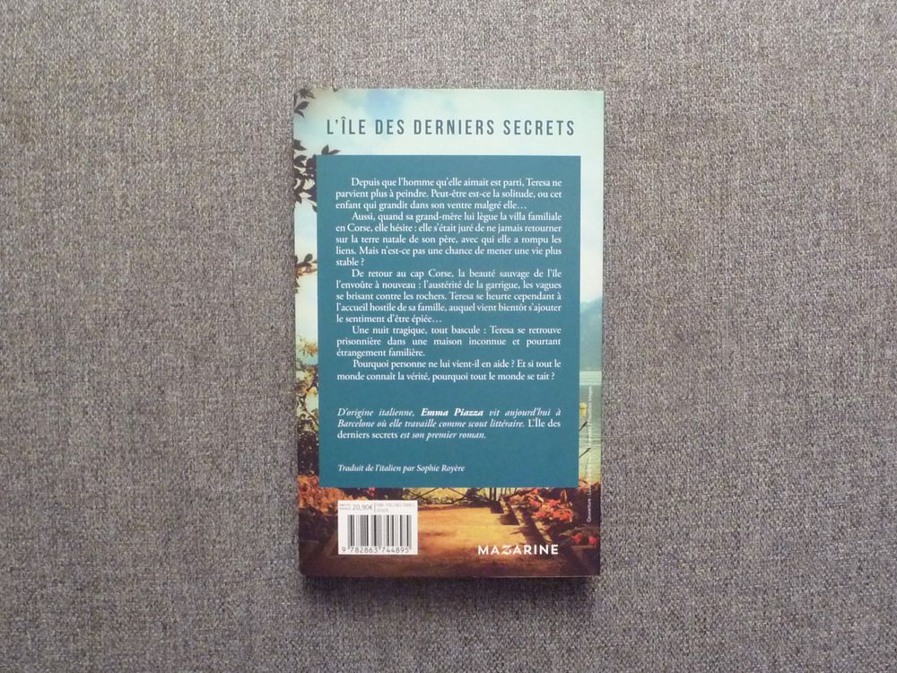 L'&icirc;le des Derniers Secrets- Emma Piazza- Editions Mazarine Livres et BD