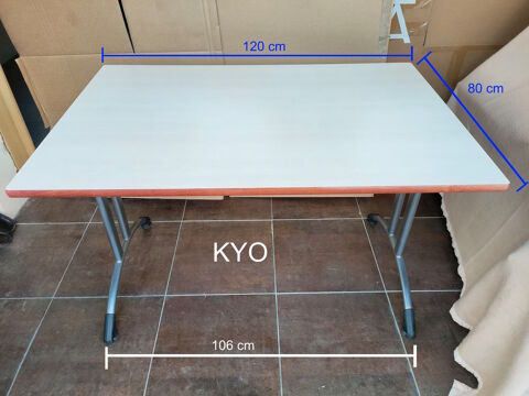 Table rectangulaire collectivit 120cm blanc beige gris bois 79 Foncine-le-Haut (39)