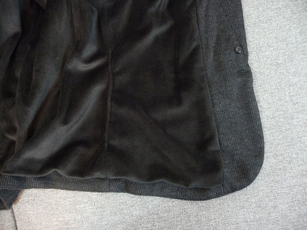 Veste/ Gilet Court Gris Col Fausse Fourrure Amovible- Promod Vêtements