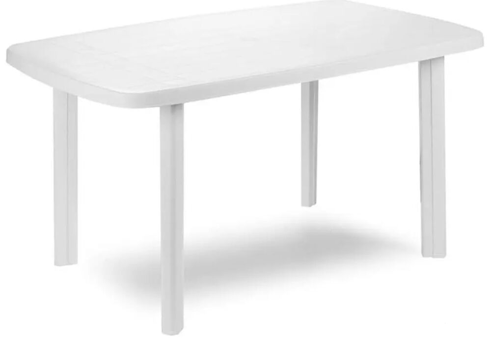 Table de jardin en plastique blanche Jardin
