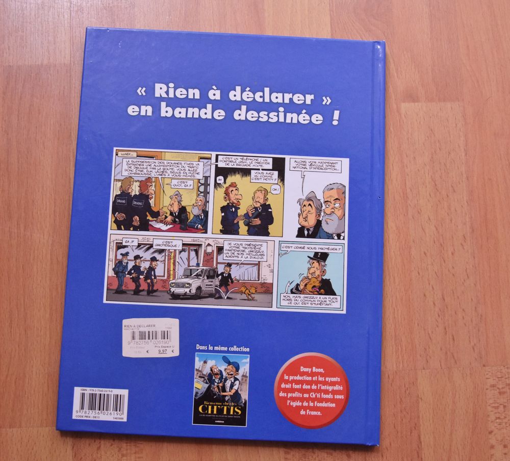 BD Rien &agrave; d&eacute;clarer. De Dany Boon. Etat NEUF
Livres et BD