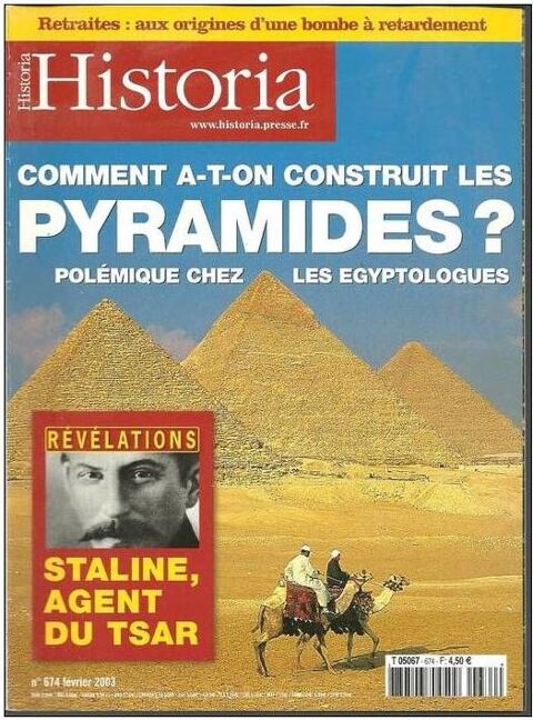 HISTORIA N� 674 Comment a-t-on construit les pyramides? - 2 Montauban (82)