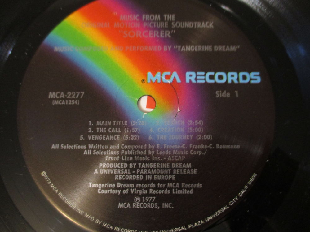 TANGERINE DREAM SORCERER BOF 33 TOURS CD et vinyles