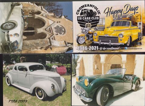6 cartes postales collector voitures anciennes / hot rod... 2 Ervy-le-Châtel (10)