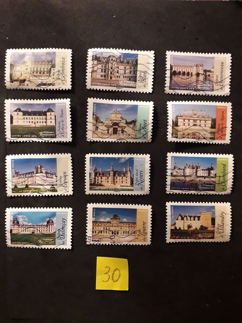 2 S&eacute;ries compl&egrave;tes de timbres 0,40€ la s&eacute;rie.-29-30 