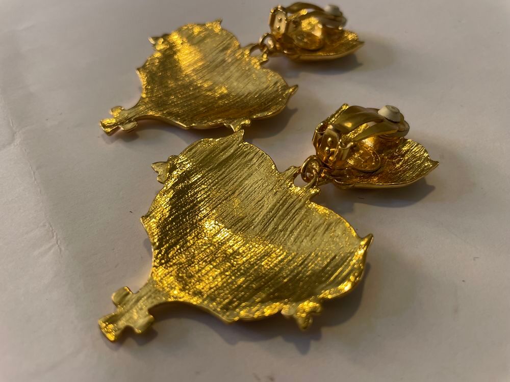 BO Clip coeur croisillons email vert nacr&eacute; + pendant c?ur CL Bijoux et montres