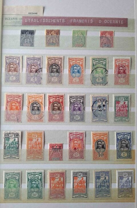 Série de timbres de l'Établissements français de l'Océanie 22 Gap (05)