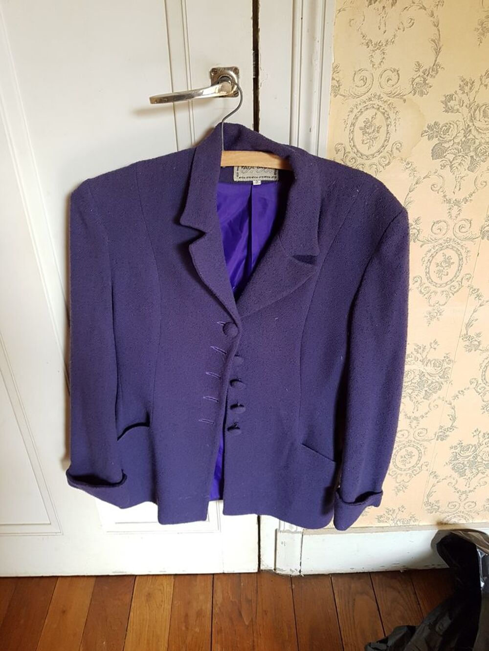 Veste violette vintage, 50 % laine Vêtements
