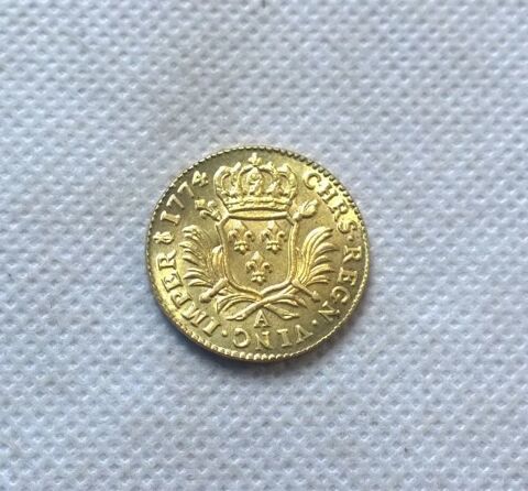  1 LOUIS D'OR LOUIS XVI RÉPLIQUE PLAQUE OR 0 Hautmont (59)