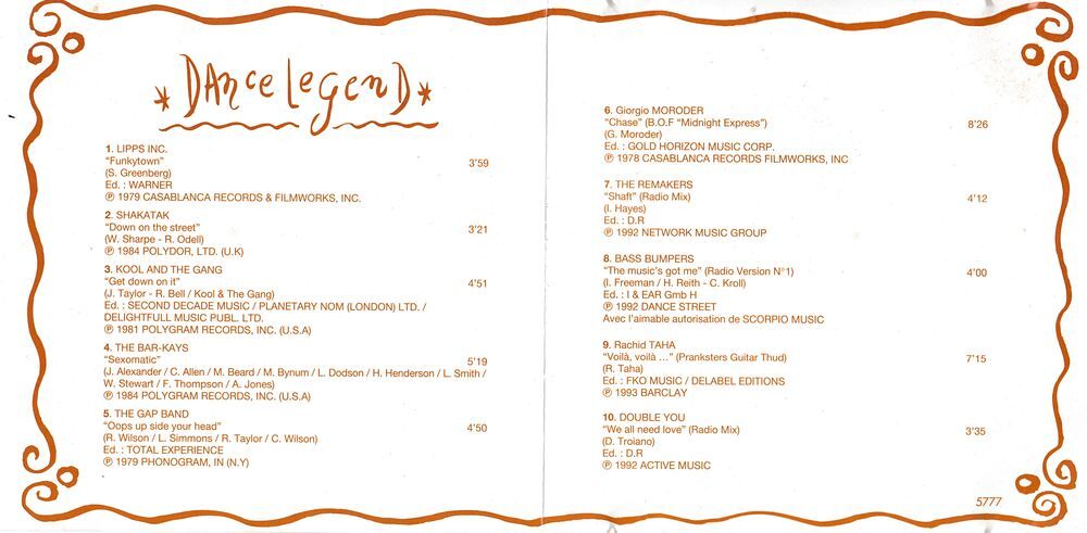 CD Dance Legend - Objet Publicitaire R.J. Reynolds CD et vinyles