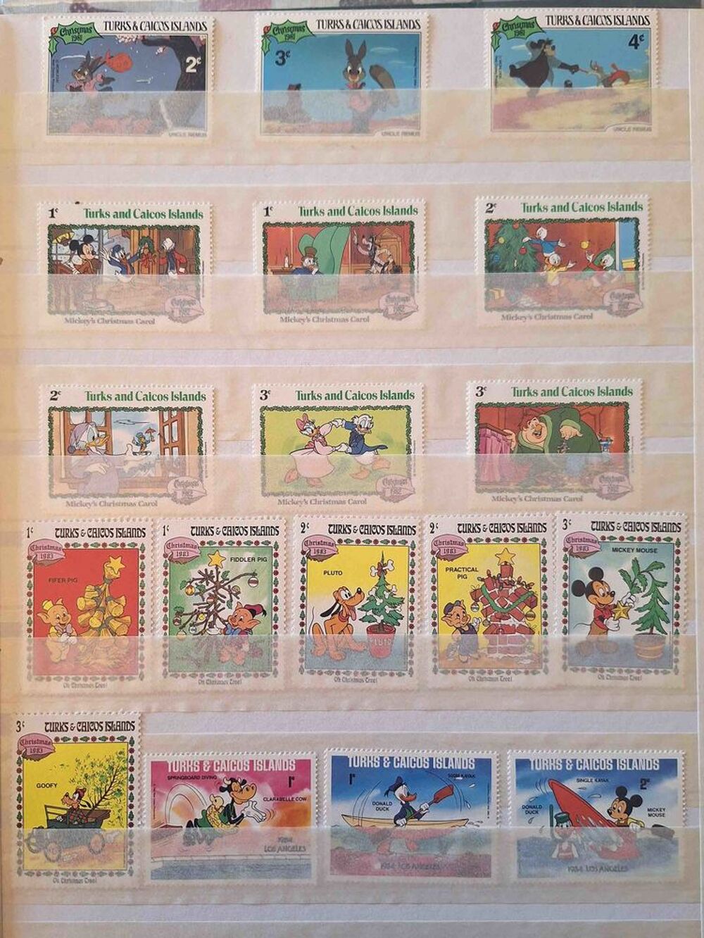 S&eacute;rie de timbres de collection de Turks et Ca&iuml;ques 