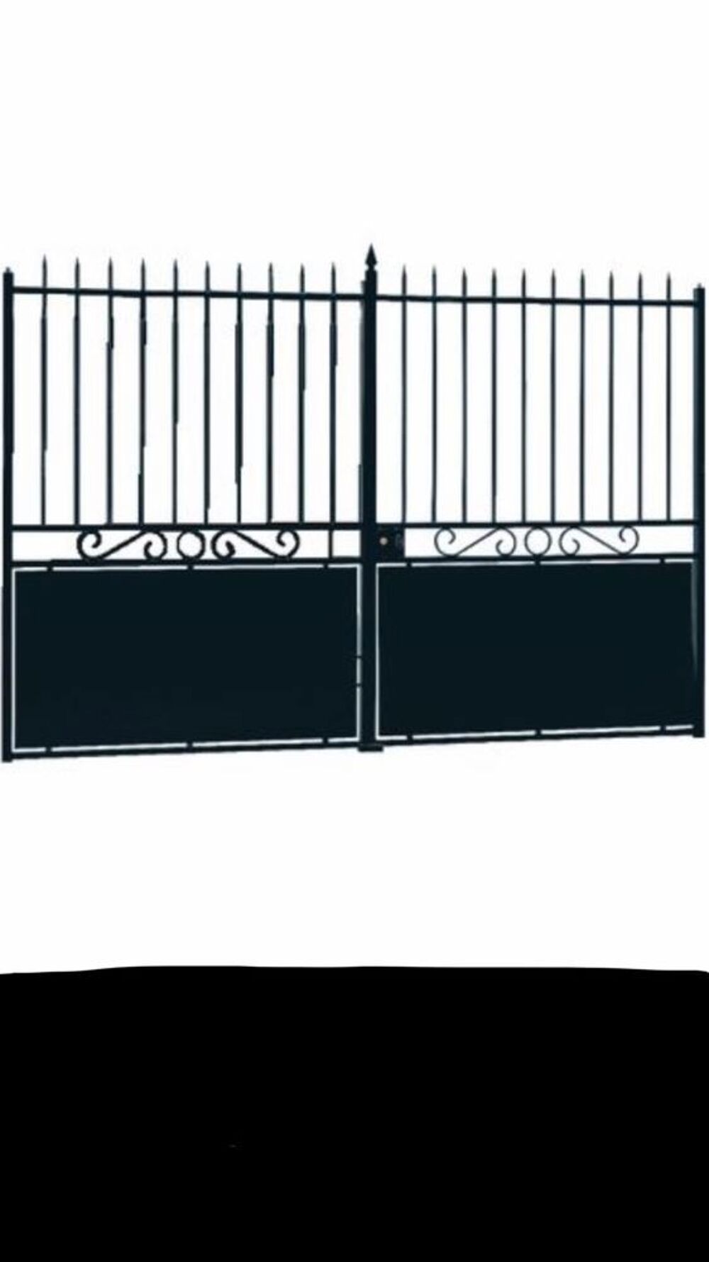 Portail battant acier Batignolles sans festonnage Bricolage