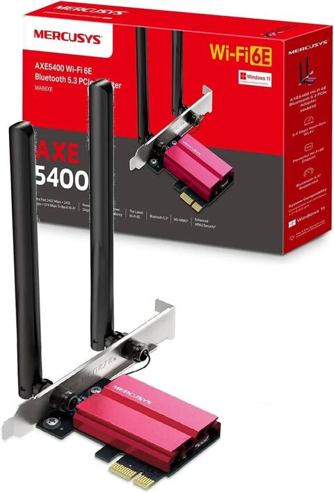 Carte réseau Wifi 6E Mercusys AXE5400 Tri-Bande Saint-Joseph (97)
