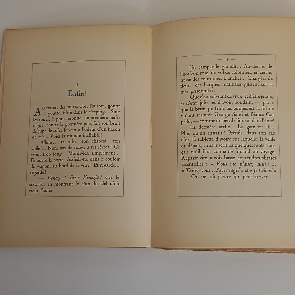 L'idylle v&eacute;nitienne. le livre, 1921; Gabriel Soulage recueil Livres et BD