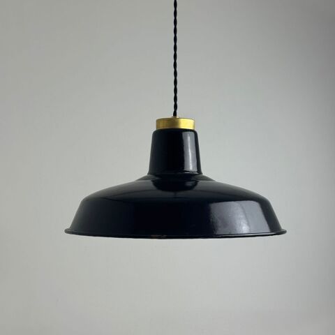ANCIENNE SUSPENSION D'ATELIER EMAILLEE INDUSTRIEL 60 Montreuil (93)