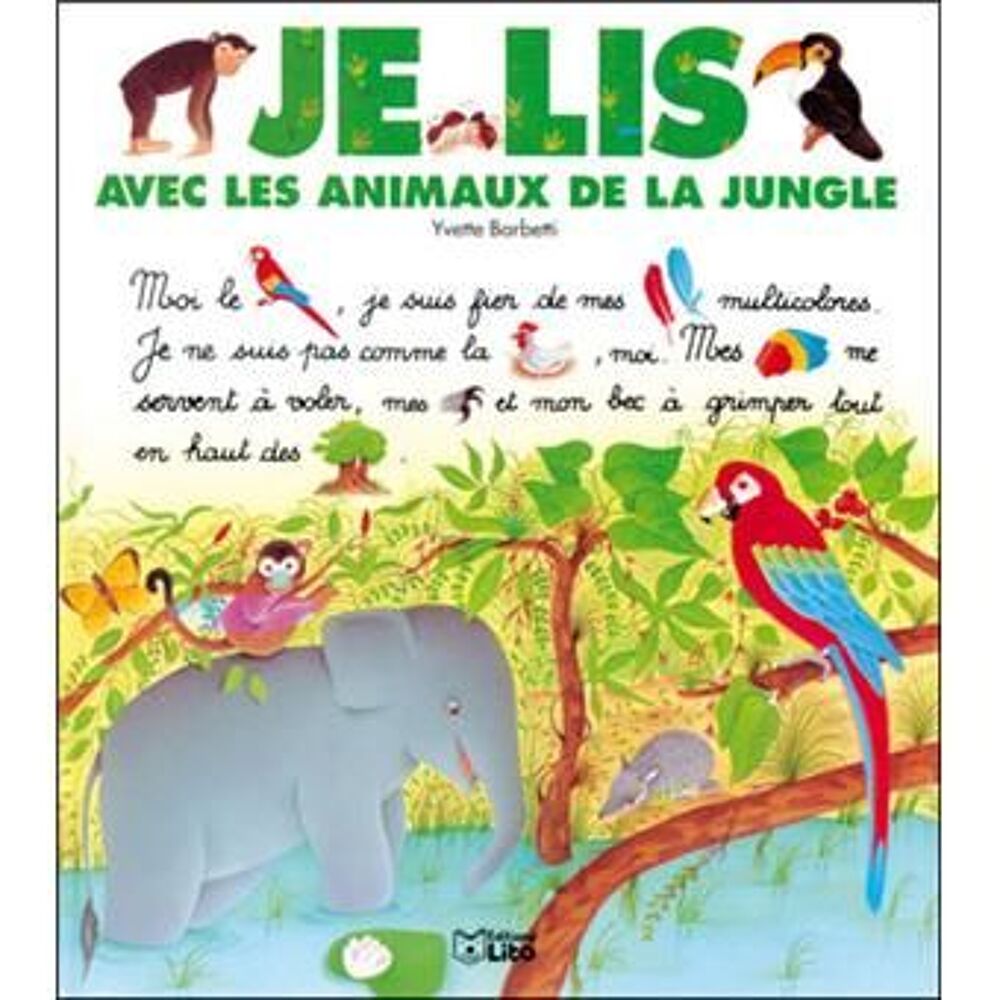 livre &quot;Je lis avec les animaux de la Jungle&quot; d'Yvette Barbet Livres et BD