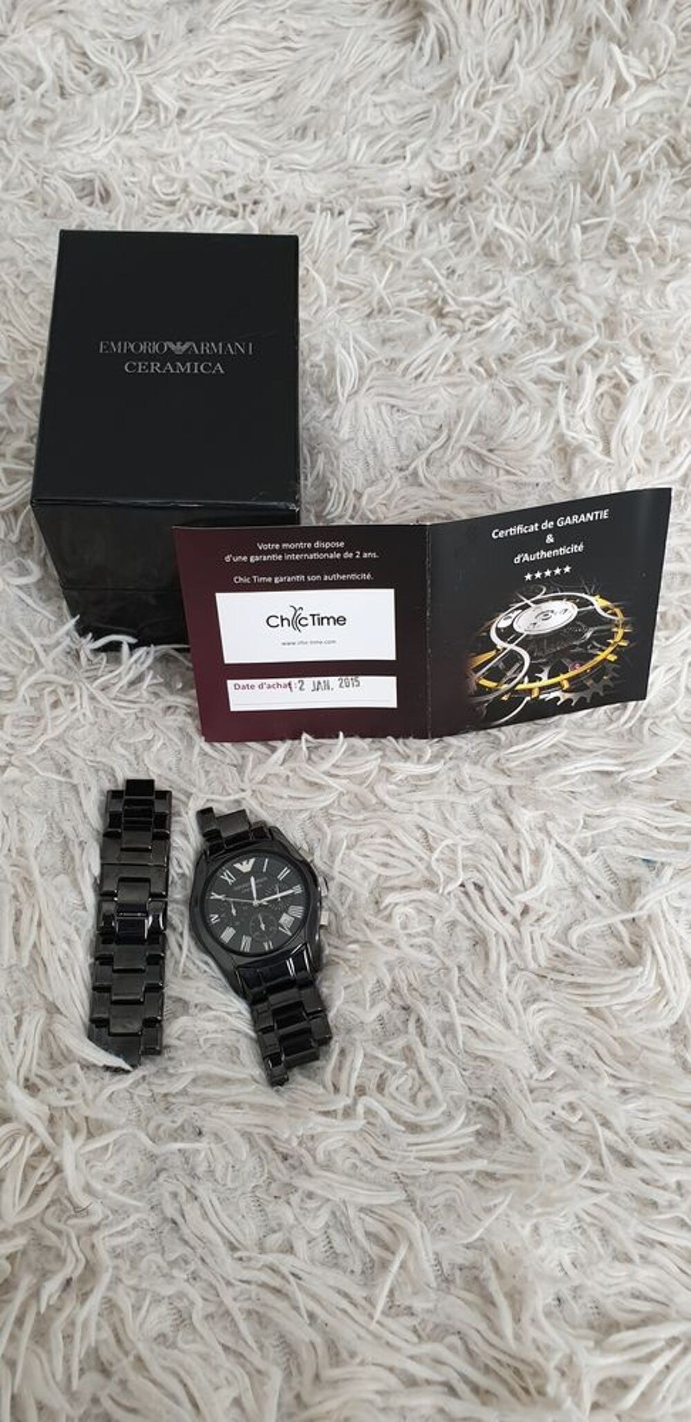 MAGNIFIQUE MONTRE EMPORIO ARMANI "CERAMICA" AUTHENTIQUE Bijoux et montres