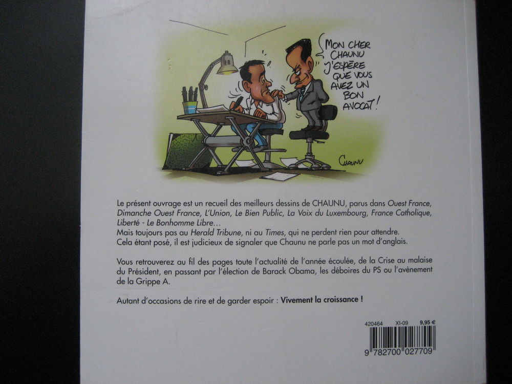 Livre collection Actualit&eacute; " VIVEMENT LA CROISSANCE ! CHAUNU 