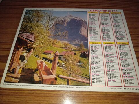 Almanach des PTT 1981 5 Dissay (86)