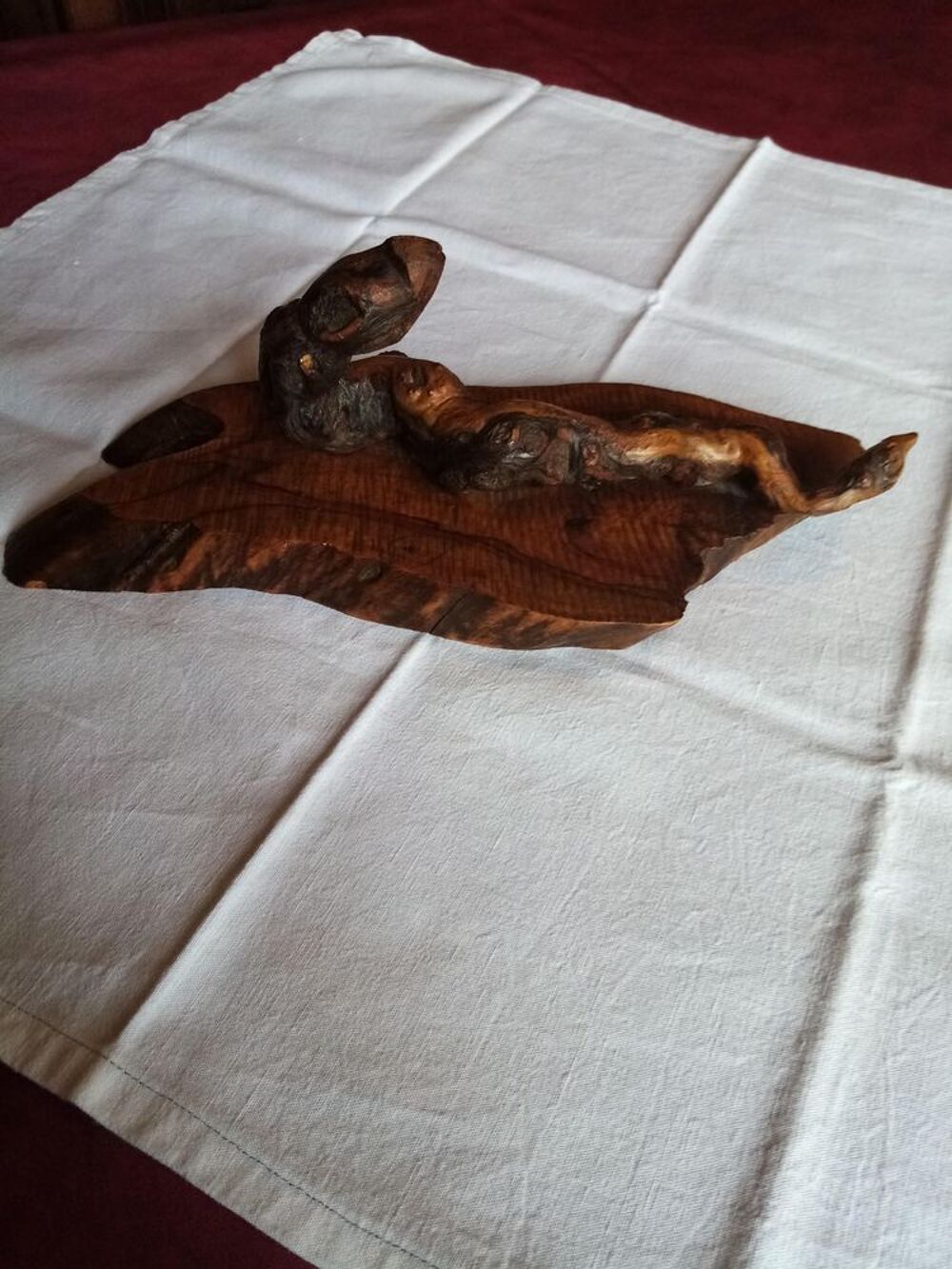 Applique en bois de vigne en forme de serpent Décoration