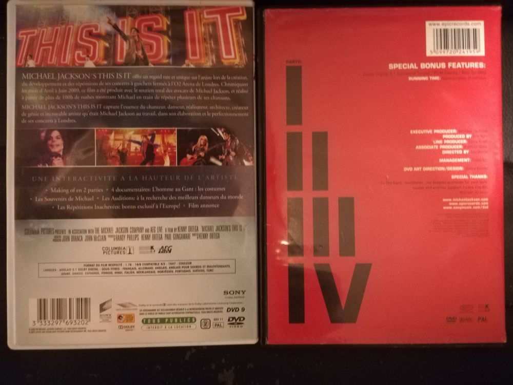 2 DVD de Micka&euml;l JACKSON DVD et blu-ray