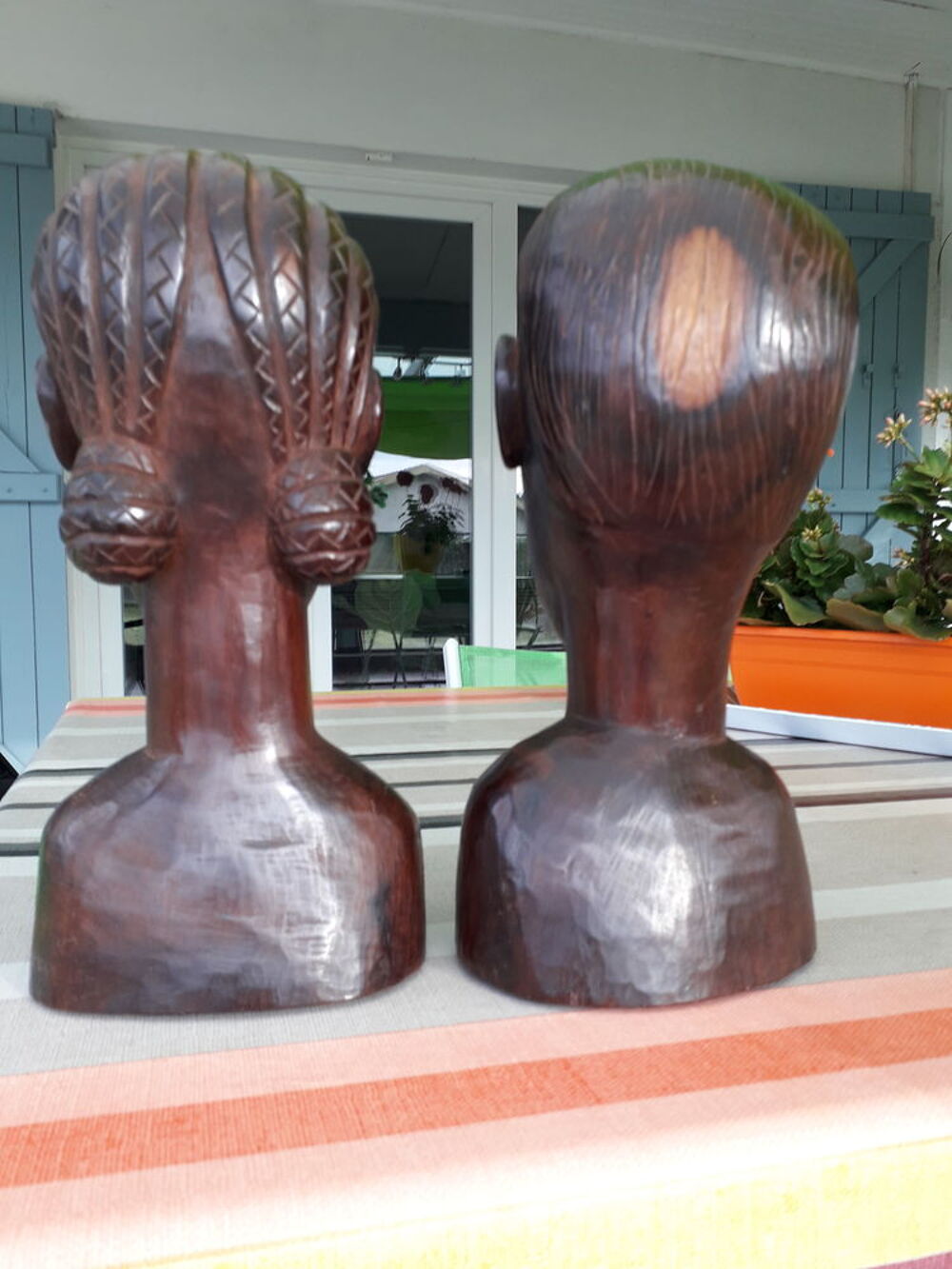 Bustes d'un couple d'Africain Décoration