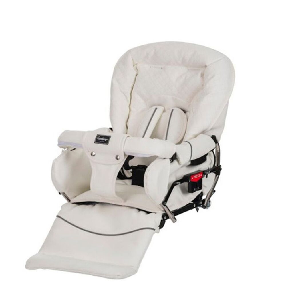 Poussette EmmalJunga Mondial De Luxe - Classic White Leather Mobilier enfants