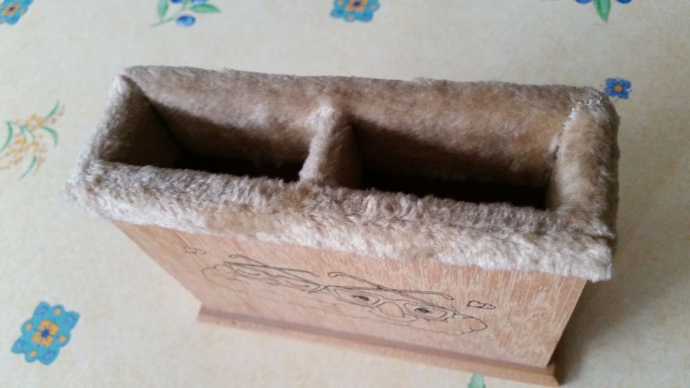 Porte lunettes vintage en bois Décoration