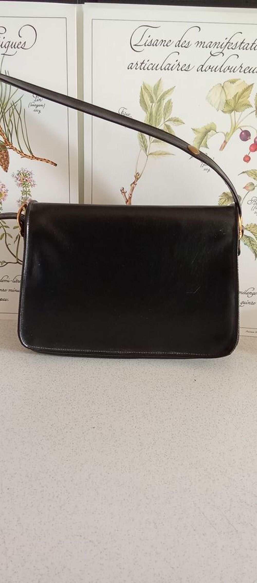Sac &agrave; main noir Maroquinerie