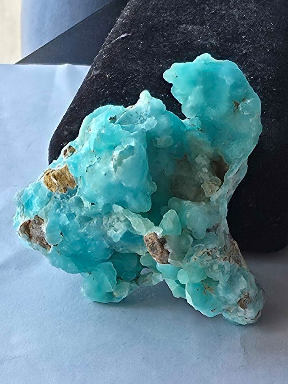 Pierre d'H&eacute;mimorphite Bleu Ciel de Collection-5,3 cm 