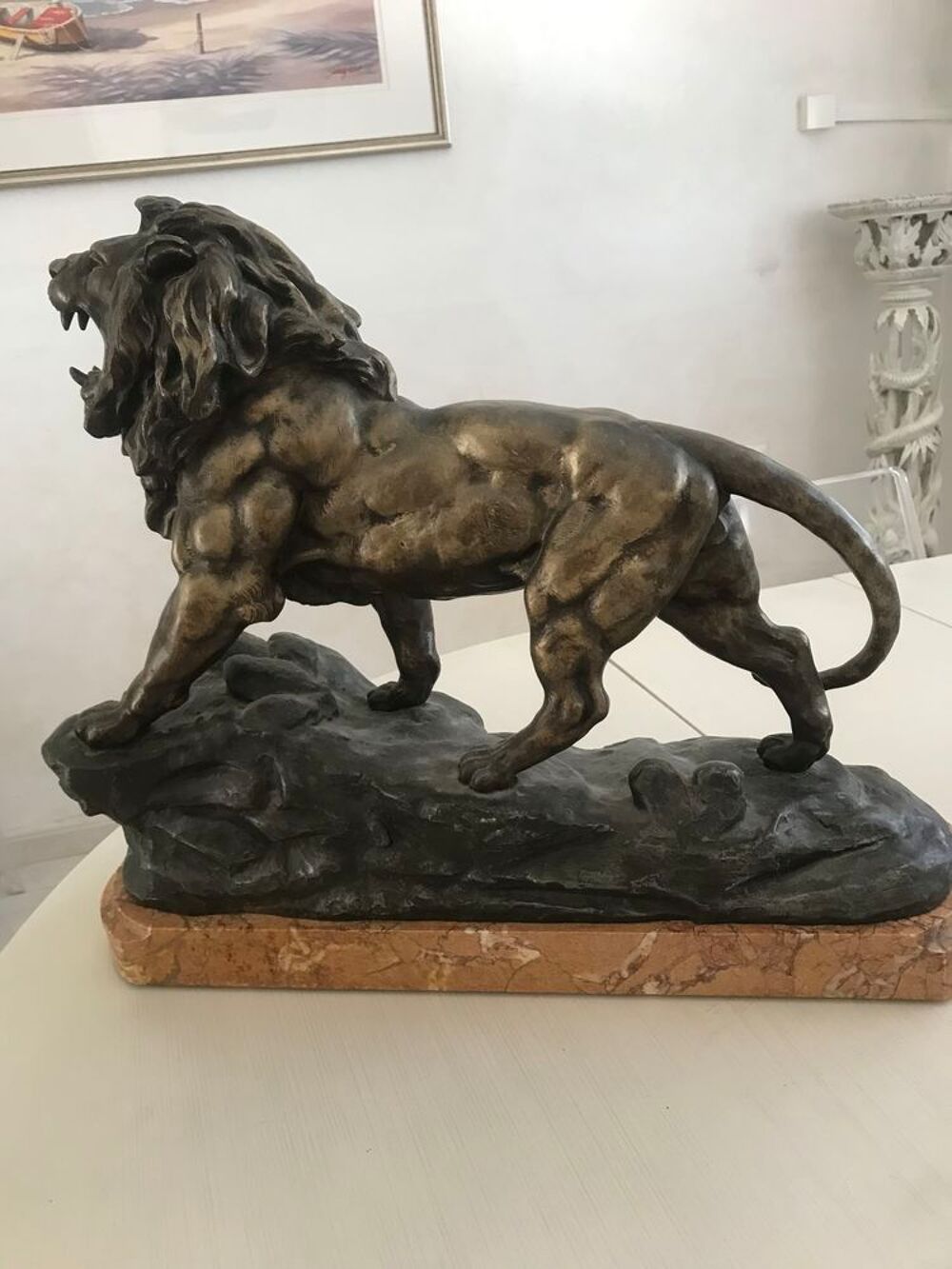 Sculpture statue de LION Décoration