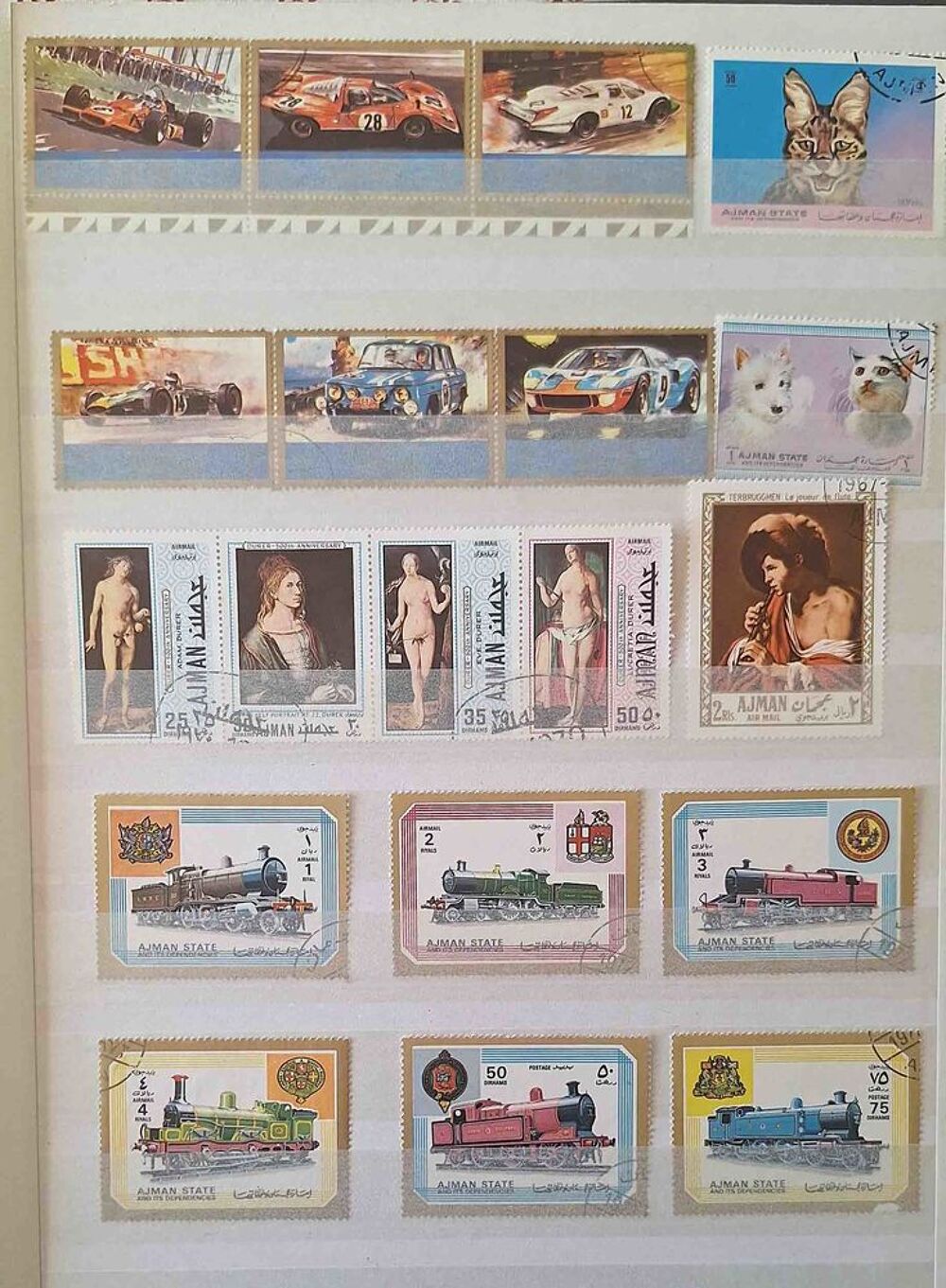S&eacute;rie de timbres de collection d'Ajman A 