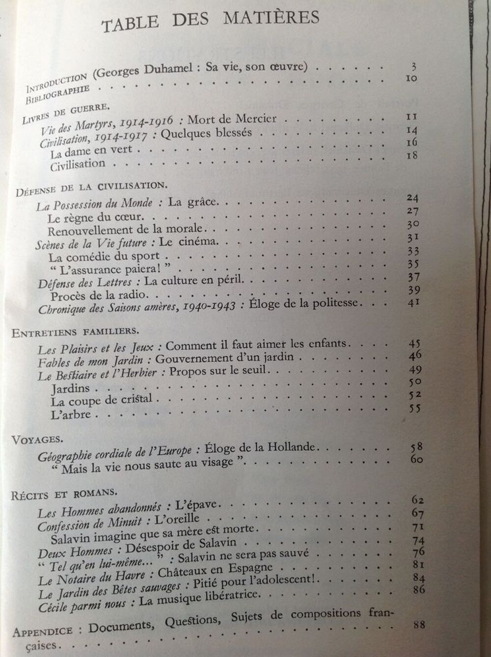 PAGES CHOISIES * DUHAMEL Envoi Possible
Livres et BD