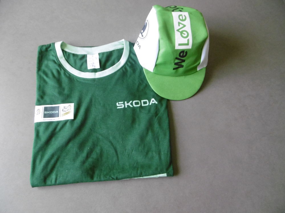 T-shirt SKODA Tour de FRANCE+ancienne casquette neuve SKODA 