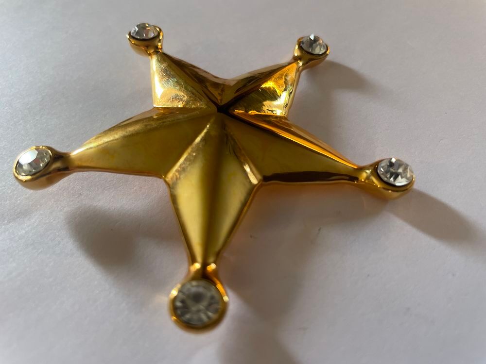 Broche dor&eacute; &eacute;toile strass Ines De La Fressange Bijoux et montres