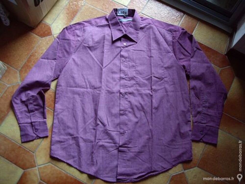 CHEMISES Homme M.LONGUES T43/44 ou T.XL ou T.5 Vêtements