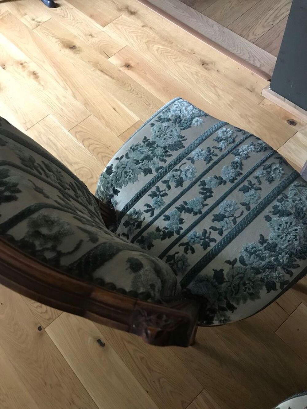 paire chaises velours tapisserie Meubles