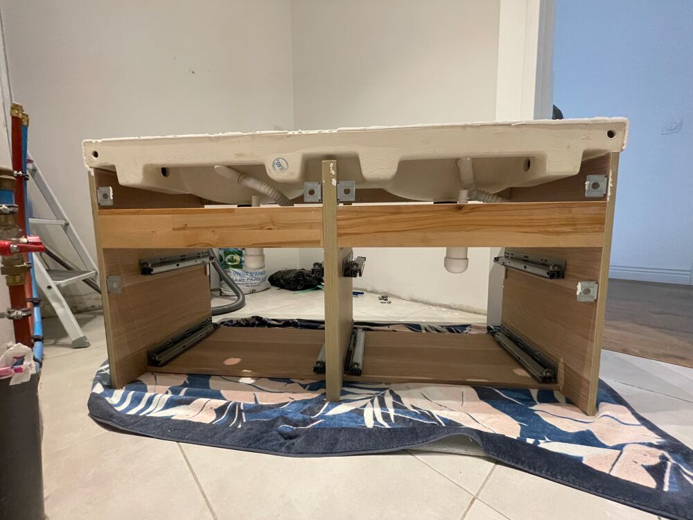 meuble de salle de bain+ vasque+grand miroir +seche serviett Meubles
