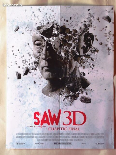 affiche de cin�ma horreur  SAW  3d 40x60 cm 11 Curtafond (01)