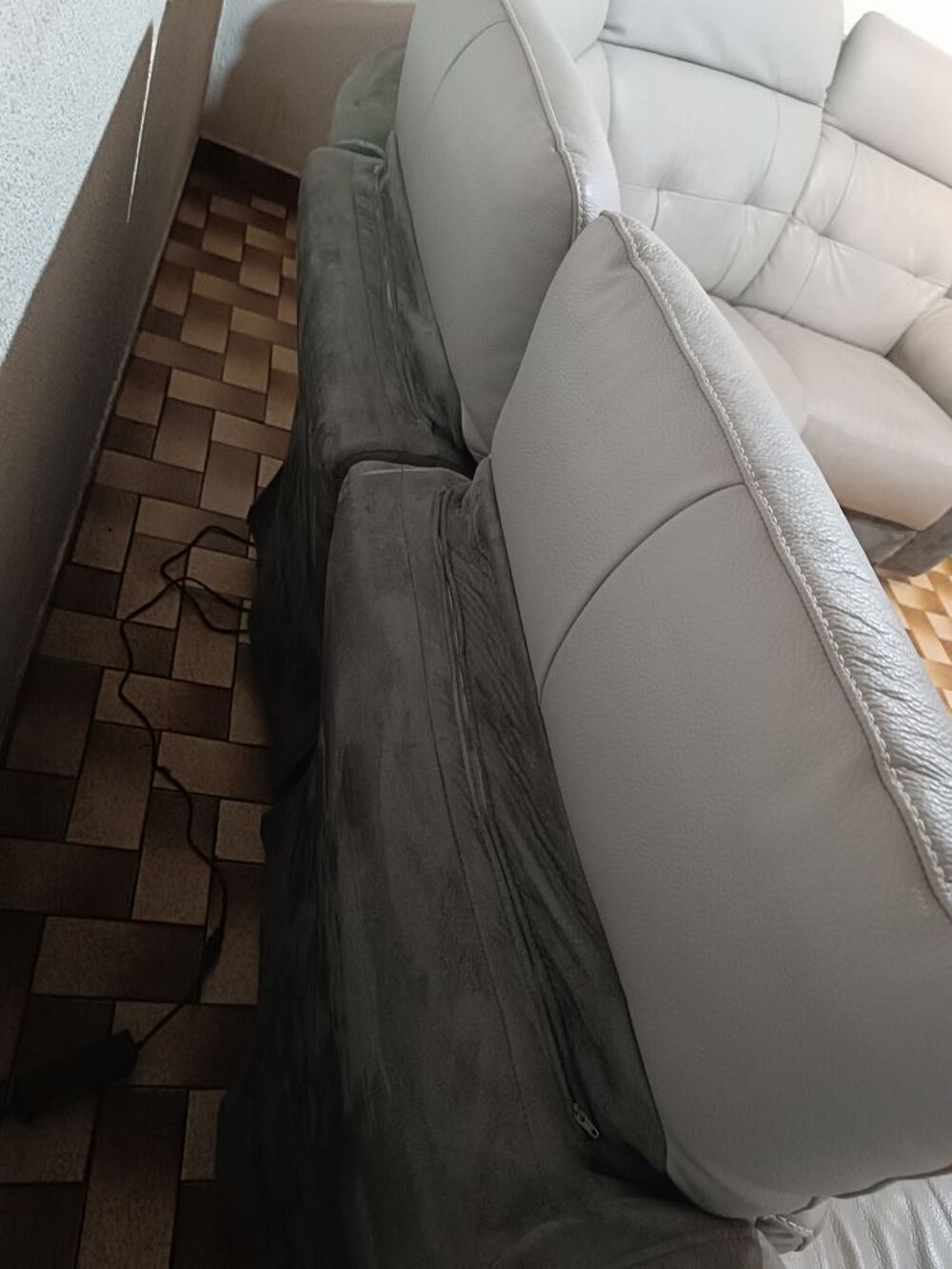 Canap&eacute; cuir 6 places &eacute;lectrique Meubles