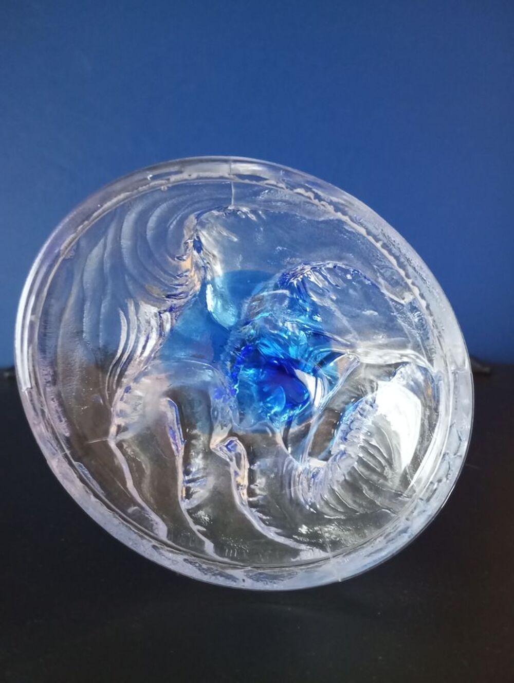  statue figurine dauphin en cristal d'arques Décoration